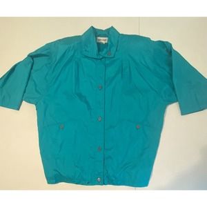 Vintage Cabin Creek Windbreaker-One Size Fits All-Turquoise Women's Jacket Nylon